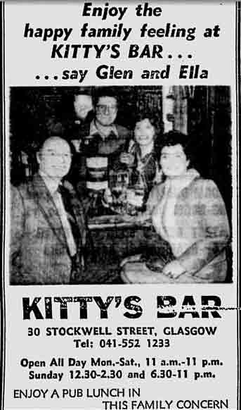 Kitty's Bar advert 1979